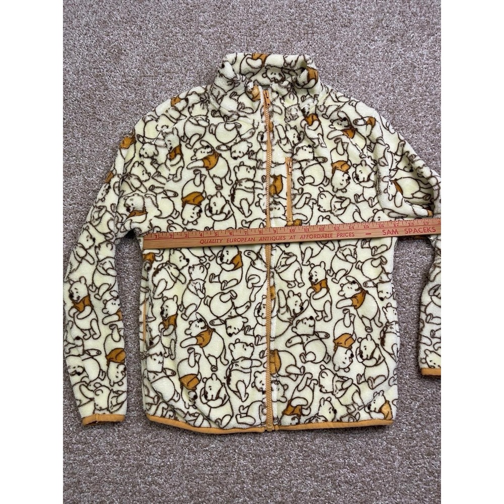 DISNEY Winnie The Pooh Full Zip Soft Fleece Jacket White & Brown Women XS - Picture 5 of 8